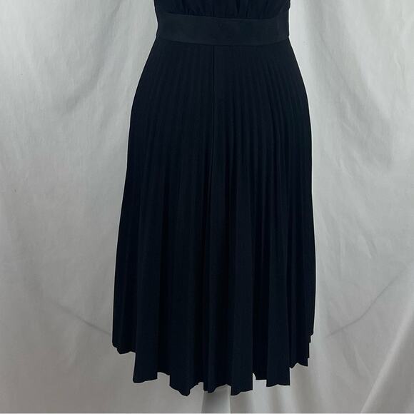 Max And Cleo Black Ruffled Pleated BalletCore Party Event Dress NWOT Size 6 - Picture 7 of 12